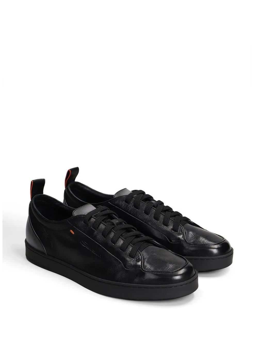 Santoni Off-Duty gradient-effect lace-up sneakers Zwart