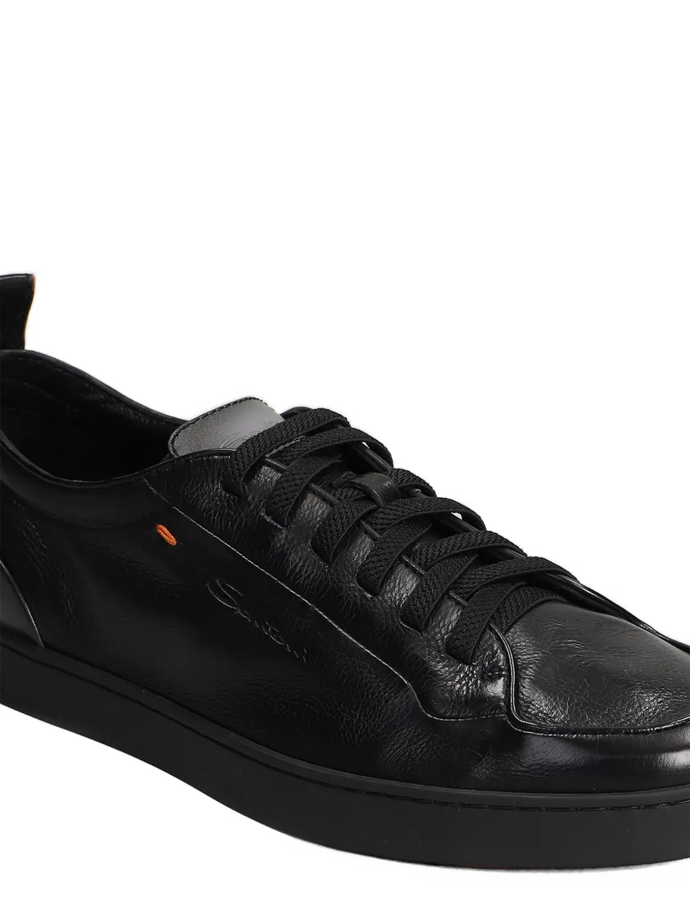Santoni Off-Duty gradient-effect lace-up sneakers Zwart