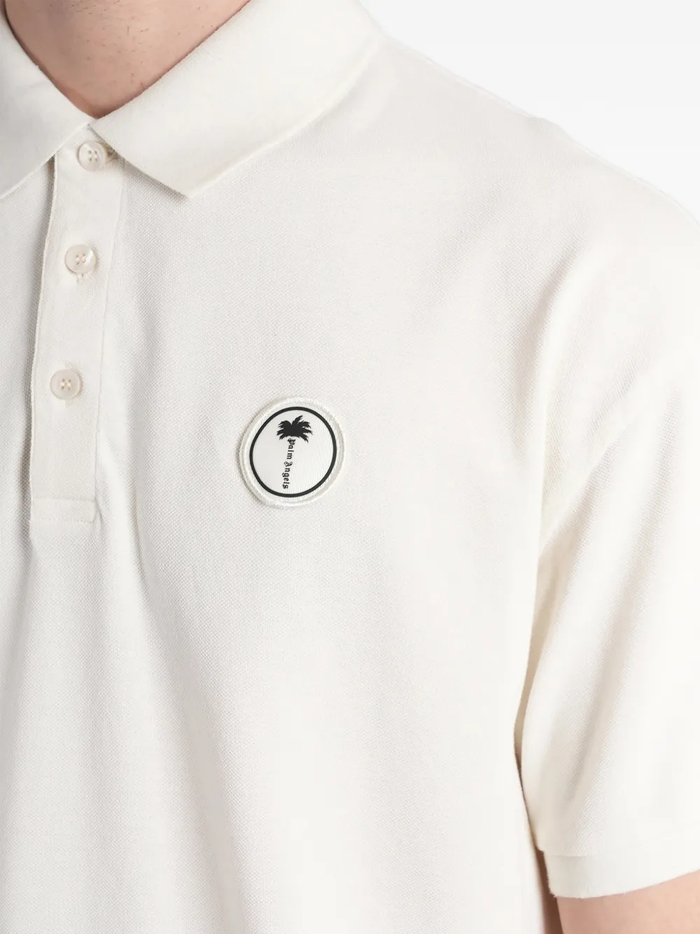 Palm Angels Poloshirt met logopatch Beige