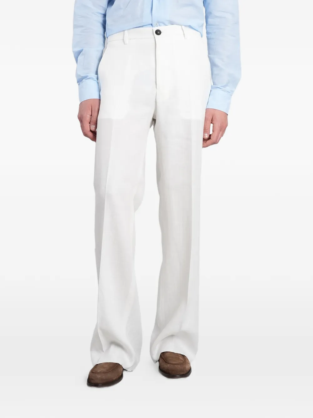 Tagliatore pressed-crease tailored trousers - Bianco