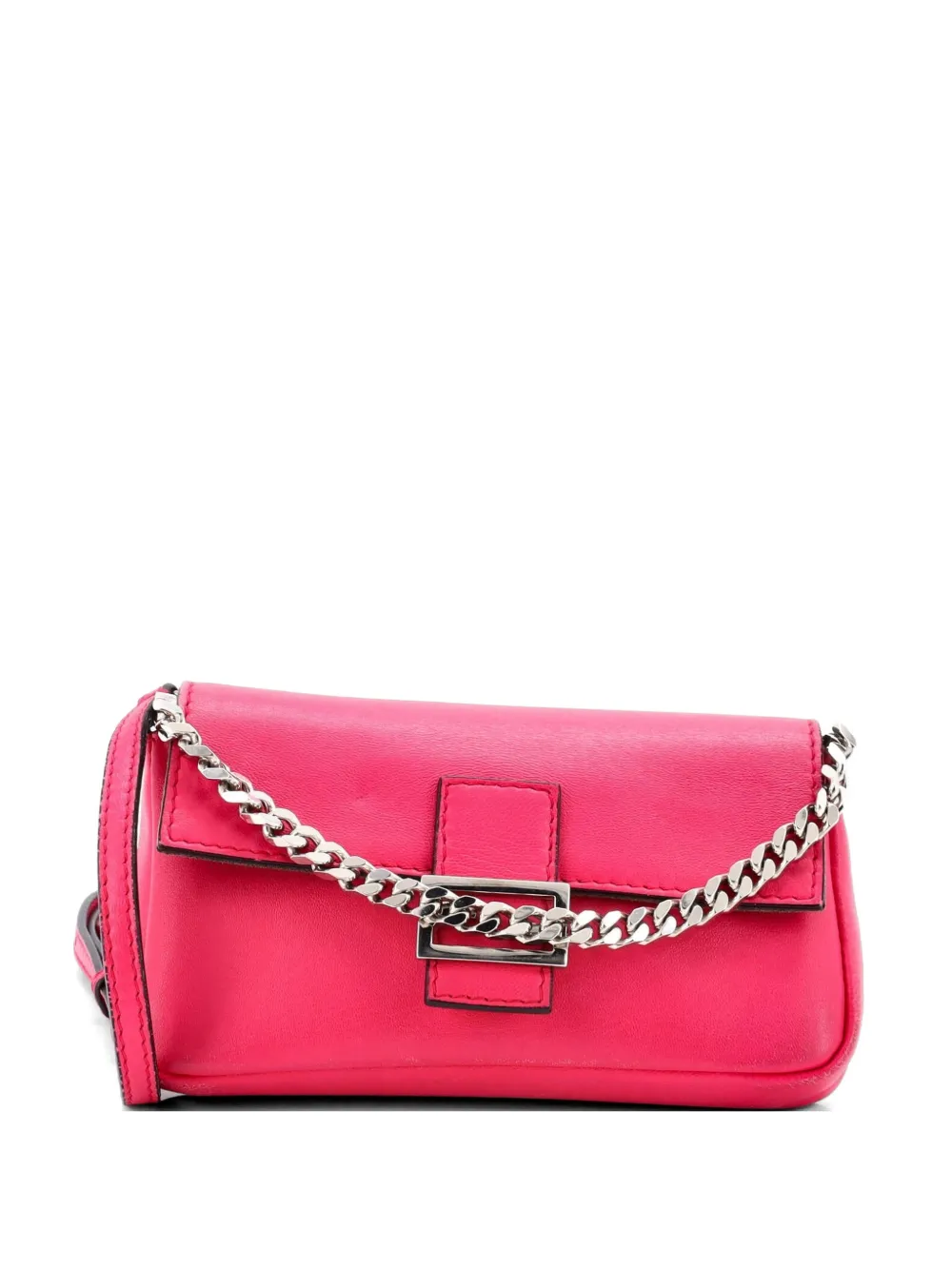 Fendi Pre-Owned Baguette Bag Leather Micro crossbody bag - Rosa
