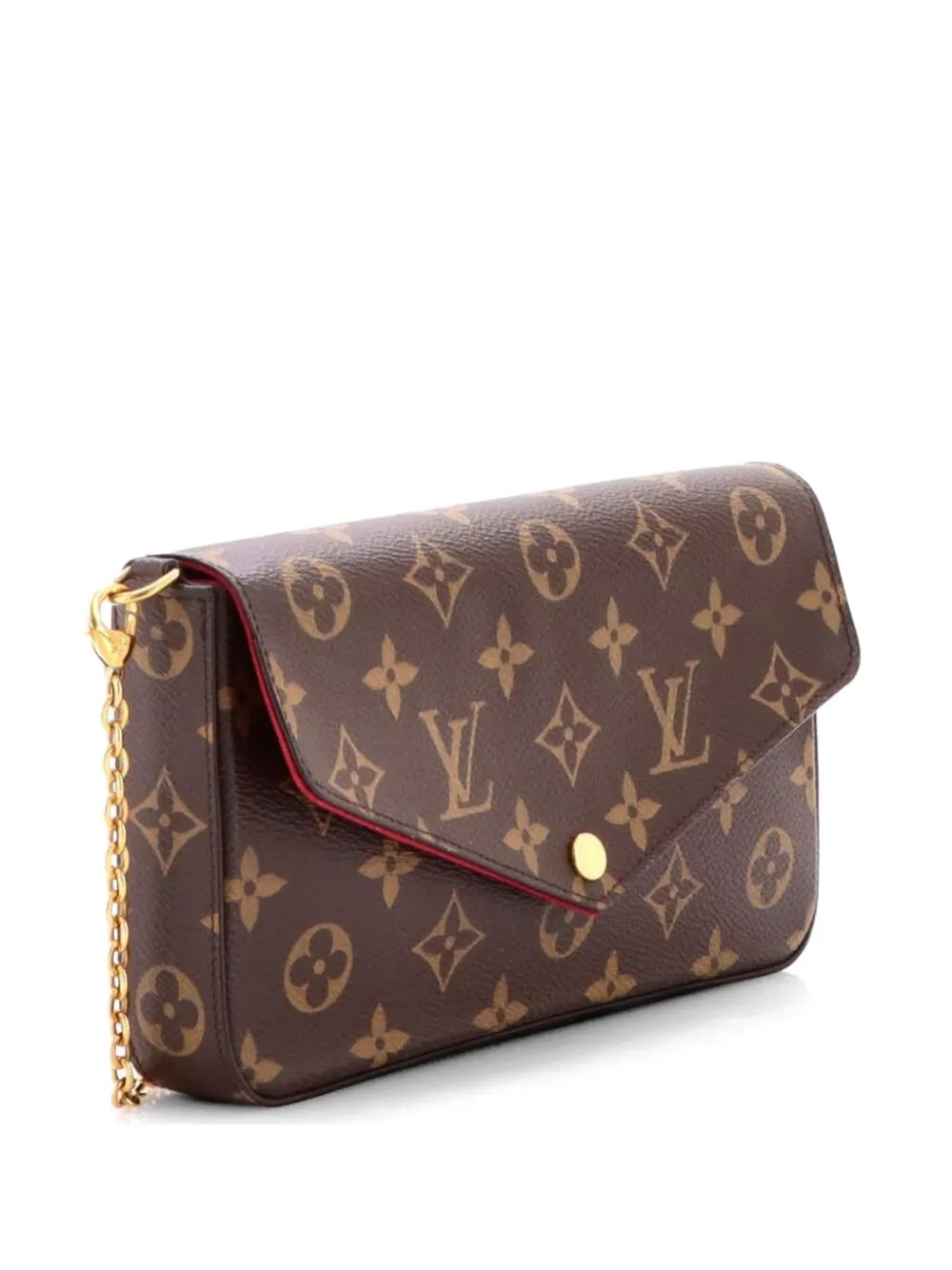 Louis Vuitton Pre-Owned Felicie Pochette Umhängetasche aus Canvas mit Monogramm - Braun