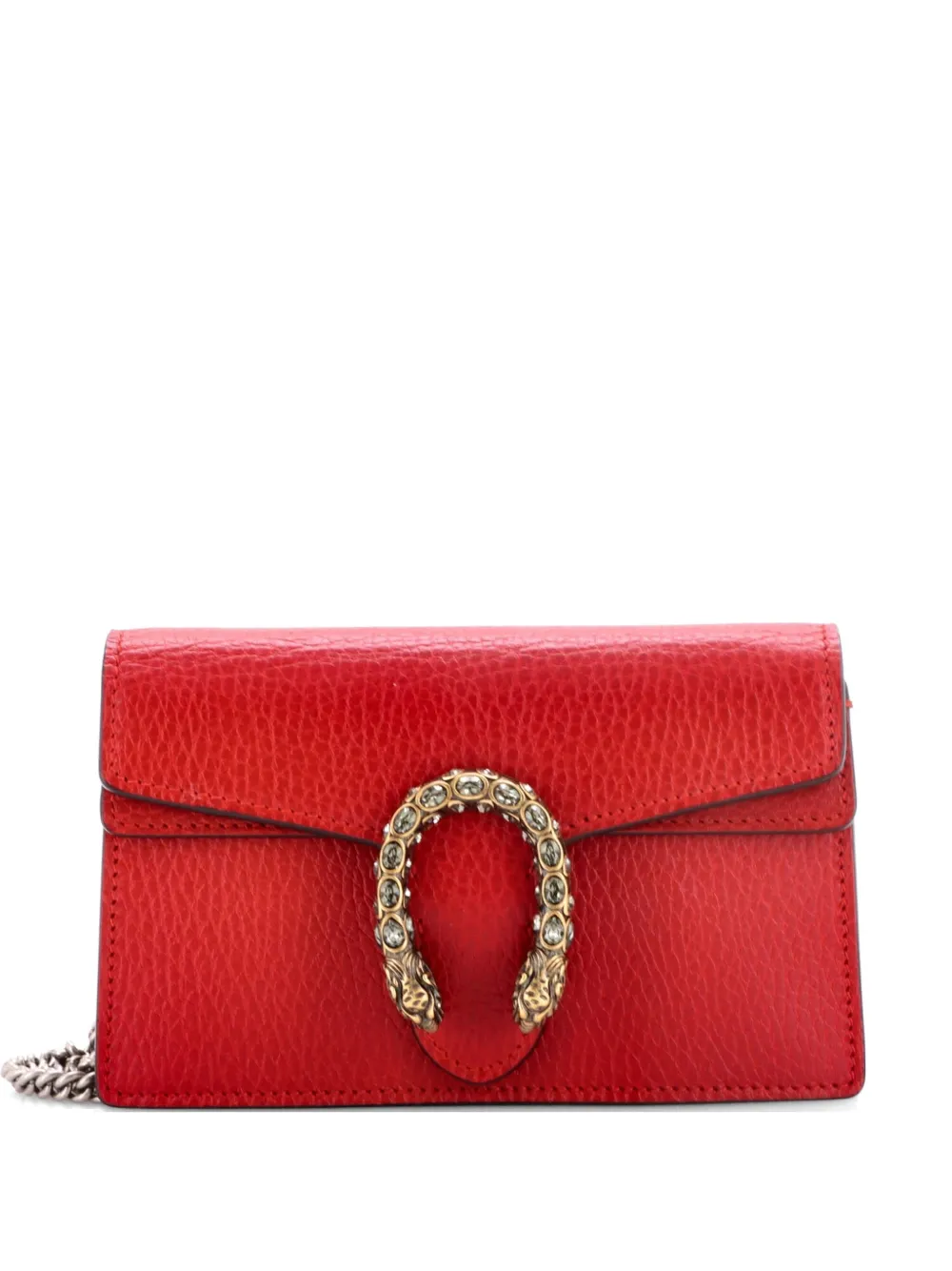 Gucci Pre-Owned Dionysus Bag Leather Super Mini clutch bag - Rosso