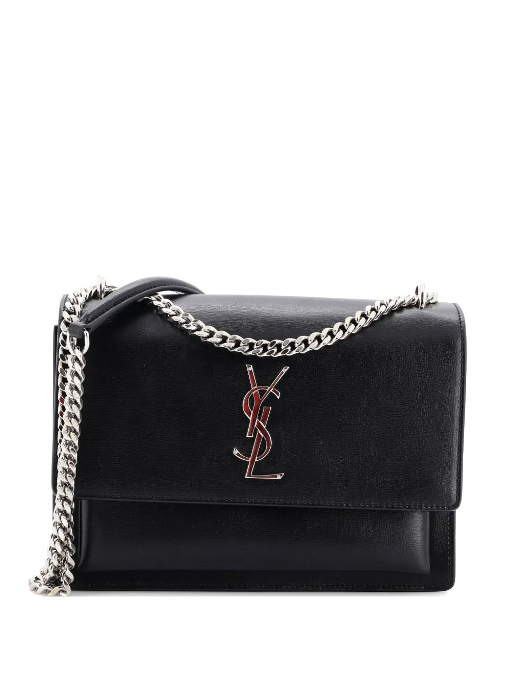Saint Laurent Pre-Owned Sunset Leather Medium crossbody bag - Schwarz