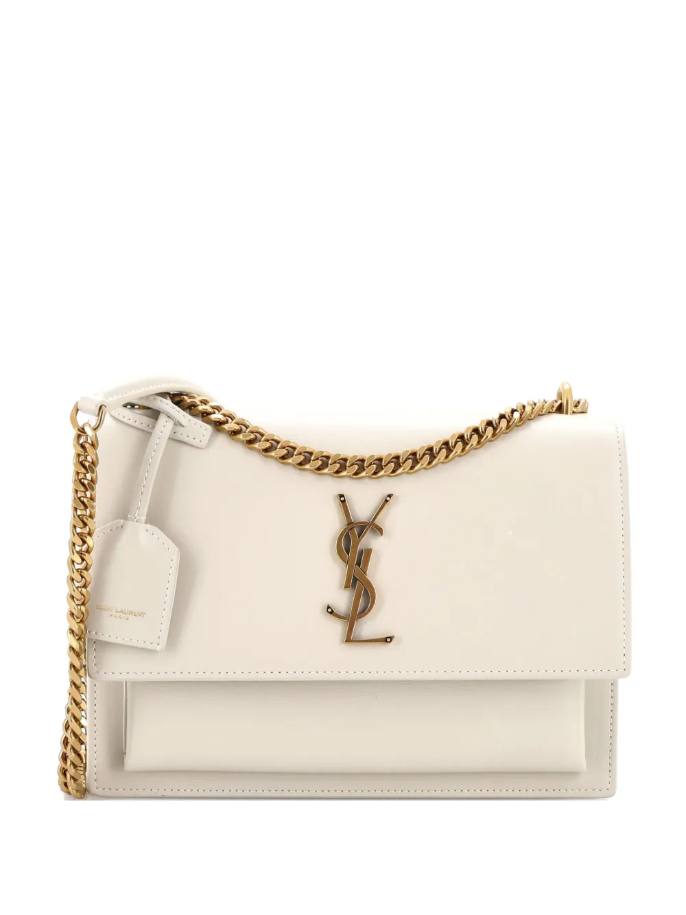 Saint Laurent Pre-Owned Sunset Leather Medium crossbody bag - Bianco