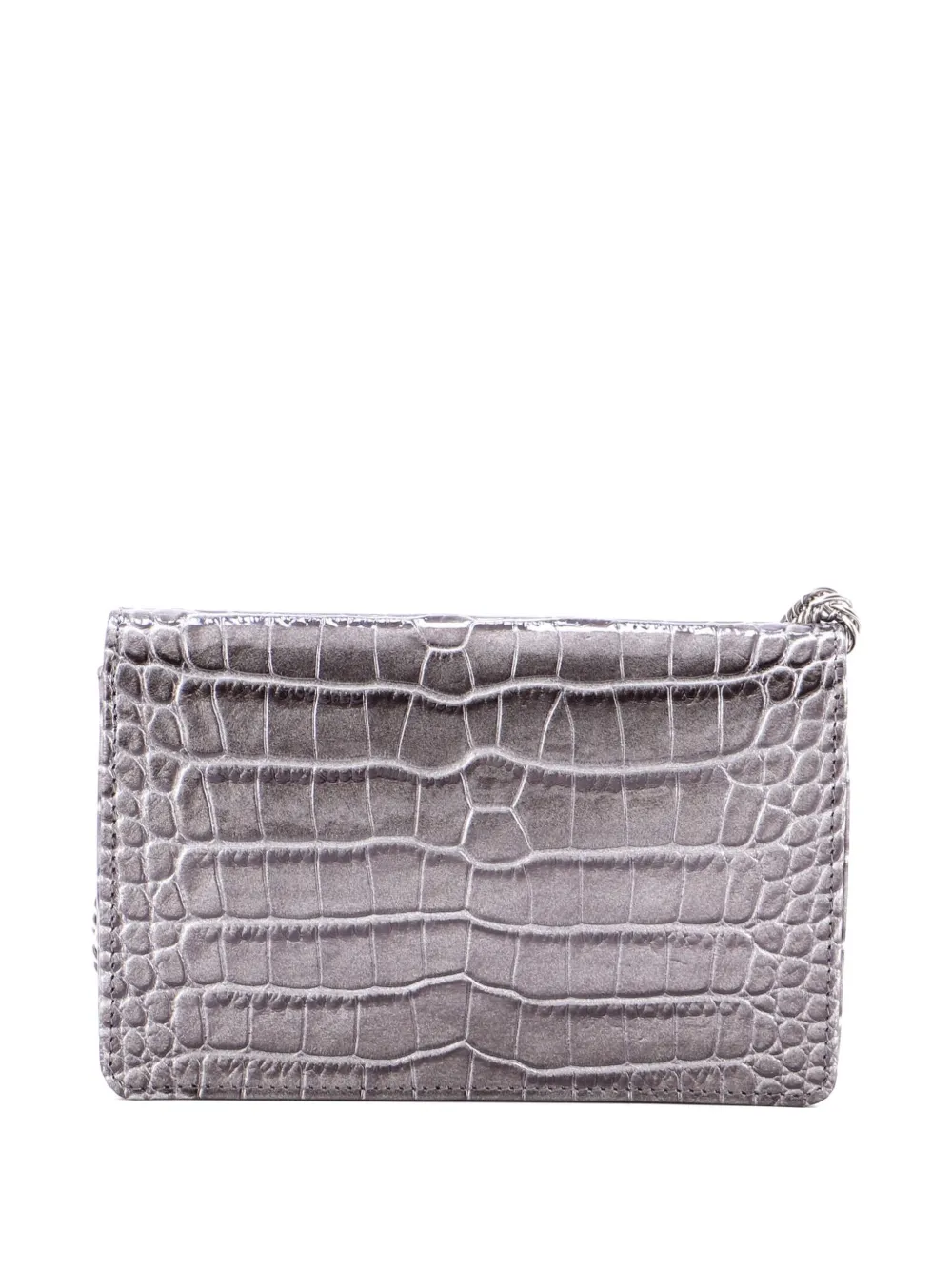  Balenciaga Pre-owned Petit Sac Porté épaule Rond En Cuir à Effet Peau De Crocodile à Bride En Chaîne Bb - Métallisé 