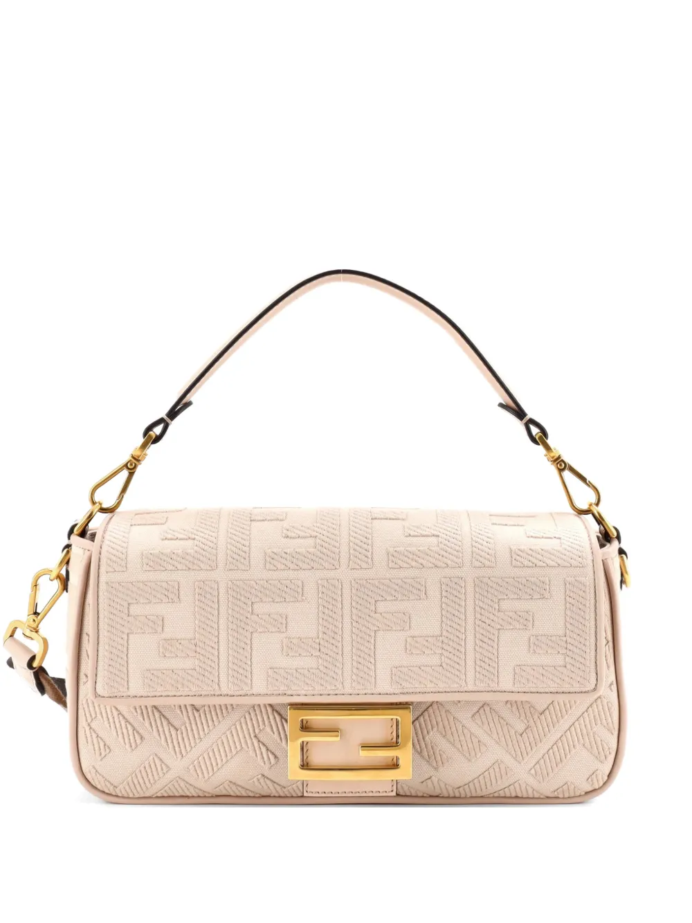 Fendi Pre-Owned Borsa a spalla Baguette NM media in tela con motivo Zucca - Toni neutri