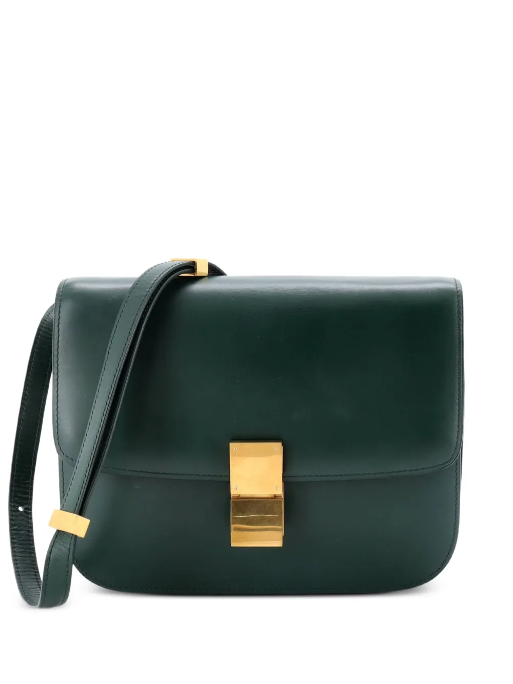 Celine Pre-Owned Classic Box Bag Smooth Leather Medium crossbody bag - Verde