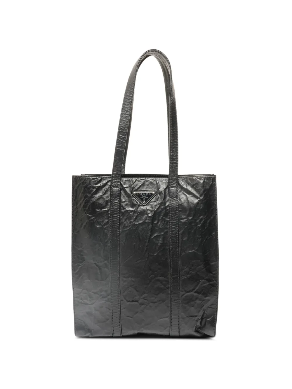 Prada Pre-Owned 2000-2010 small Antique Nappa leather tote bag - Black
