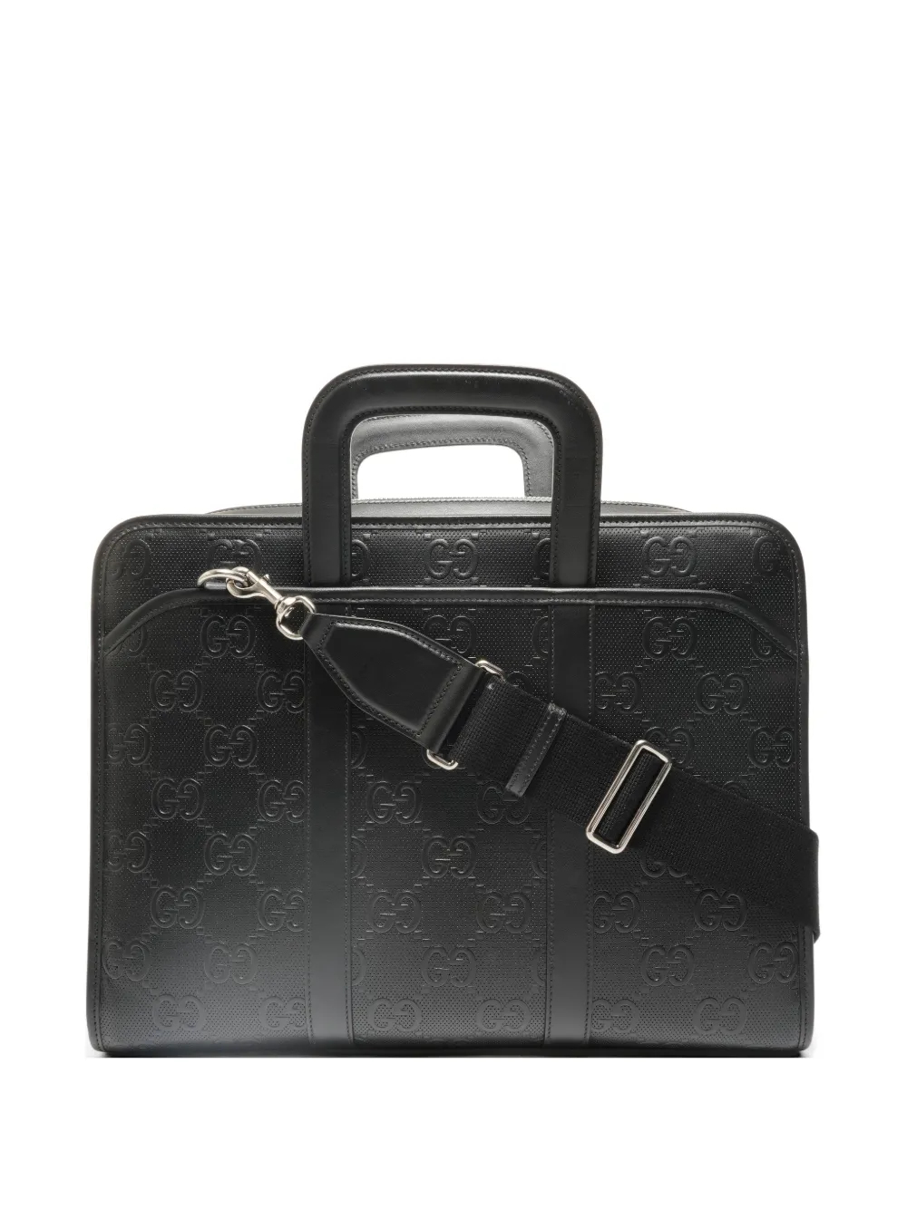 Gucci Pre-Owned 2010-2020 GG embossed business bag - Nero