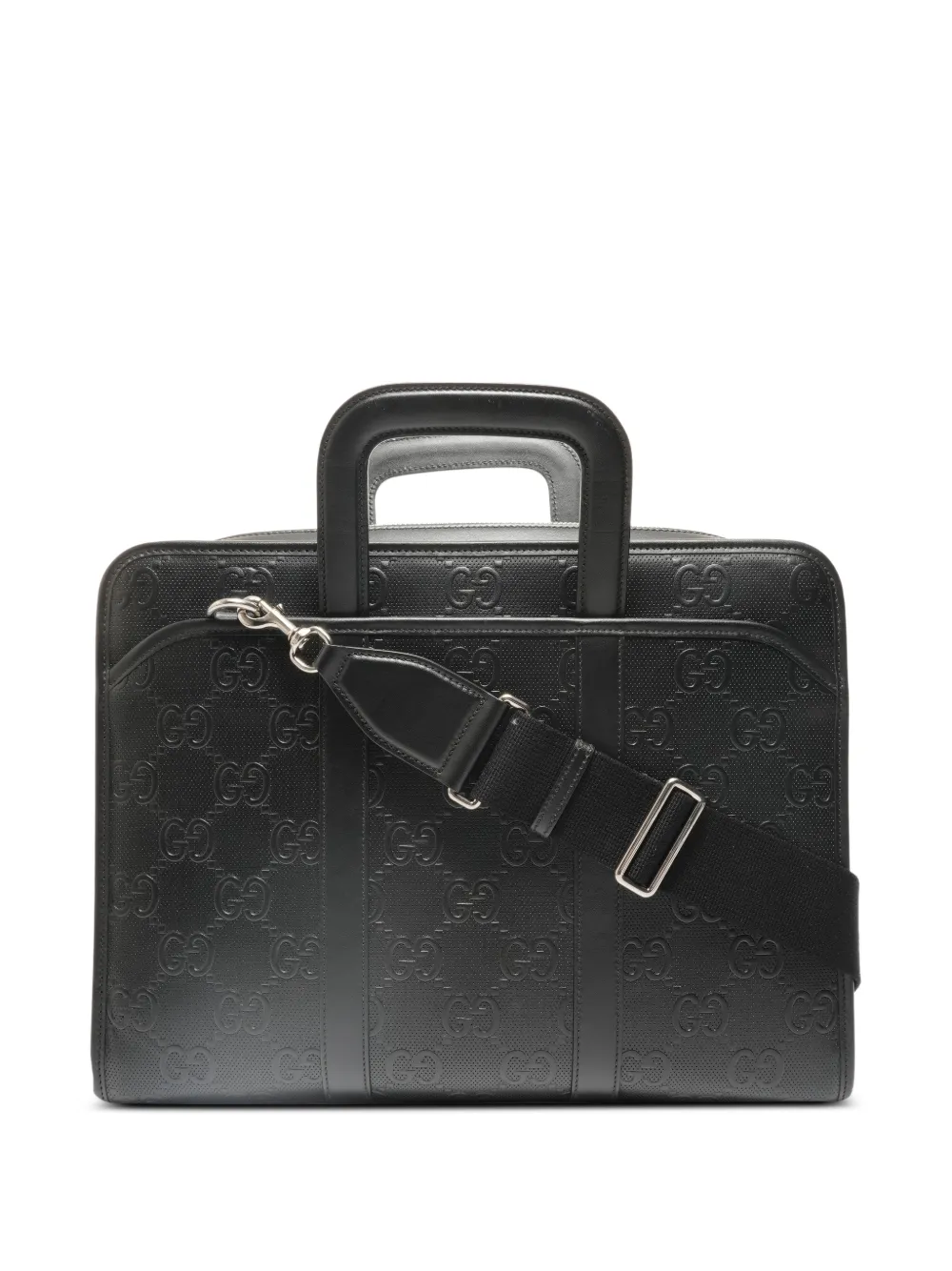 Gucci Pre-Owned 2010-2020 GG embossed business bag - Nero