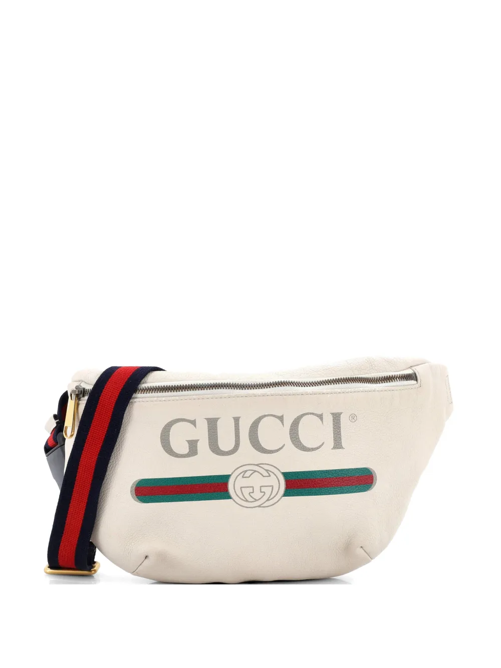 Gucci Pre-Owned Logo Printed Leather Medium belt bag - Toni neutri