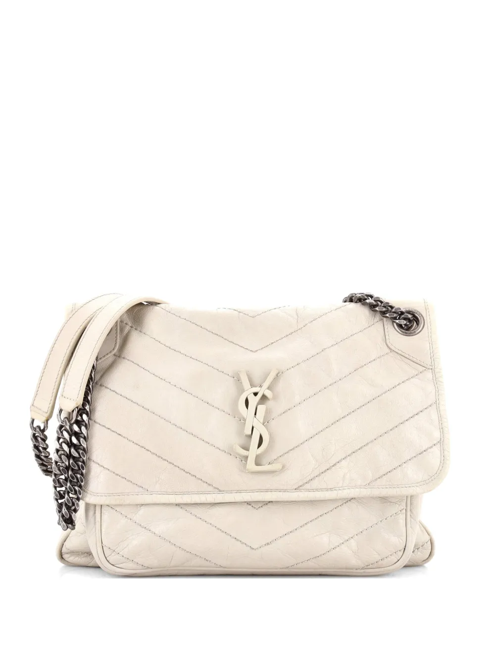 Saint Laurent Pre-Owned Niki Chain Flap Bag Matelasse Chevron Leather Medium shoulder bag - Toni neutri