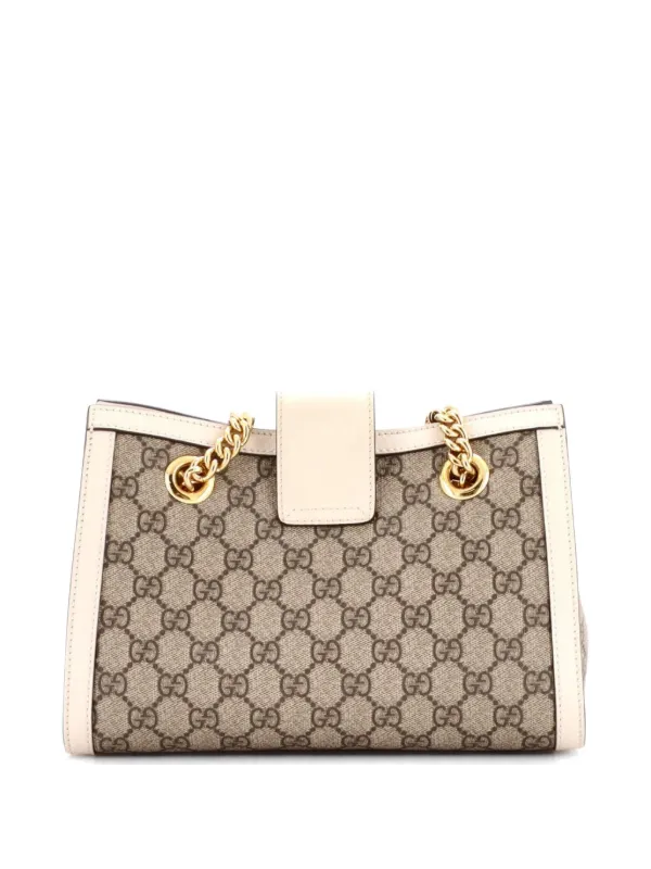 GUCCI パドロック チェーンショルダーバッグ Gucci Pre-Owned パドロックチェーントート GGコーテッドキャンバス