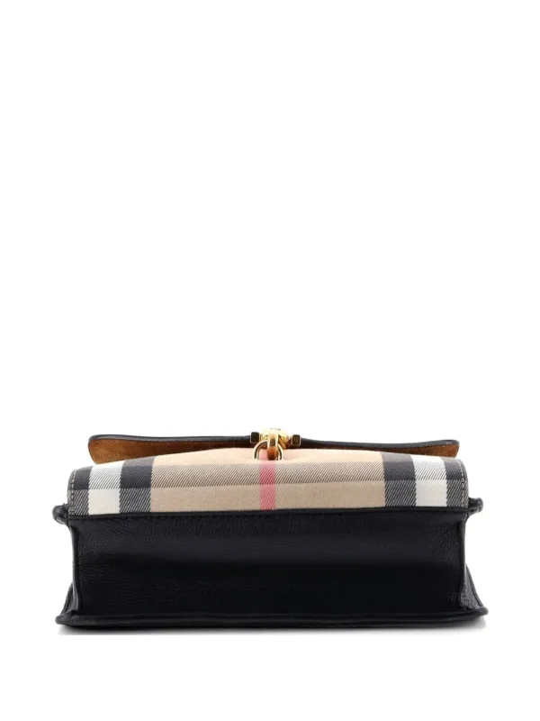 Burberry Pre-Owned マッケン レザー＆ハウスチェックキャンバス 