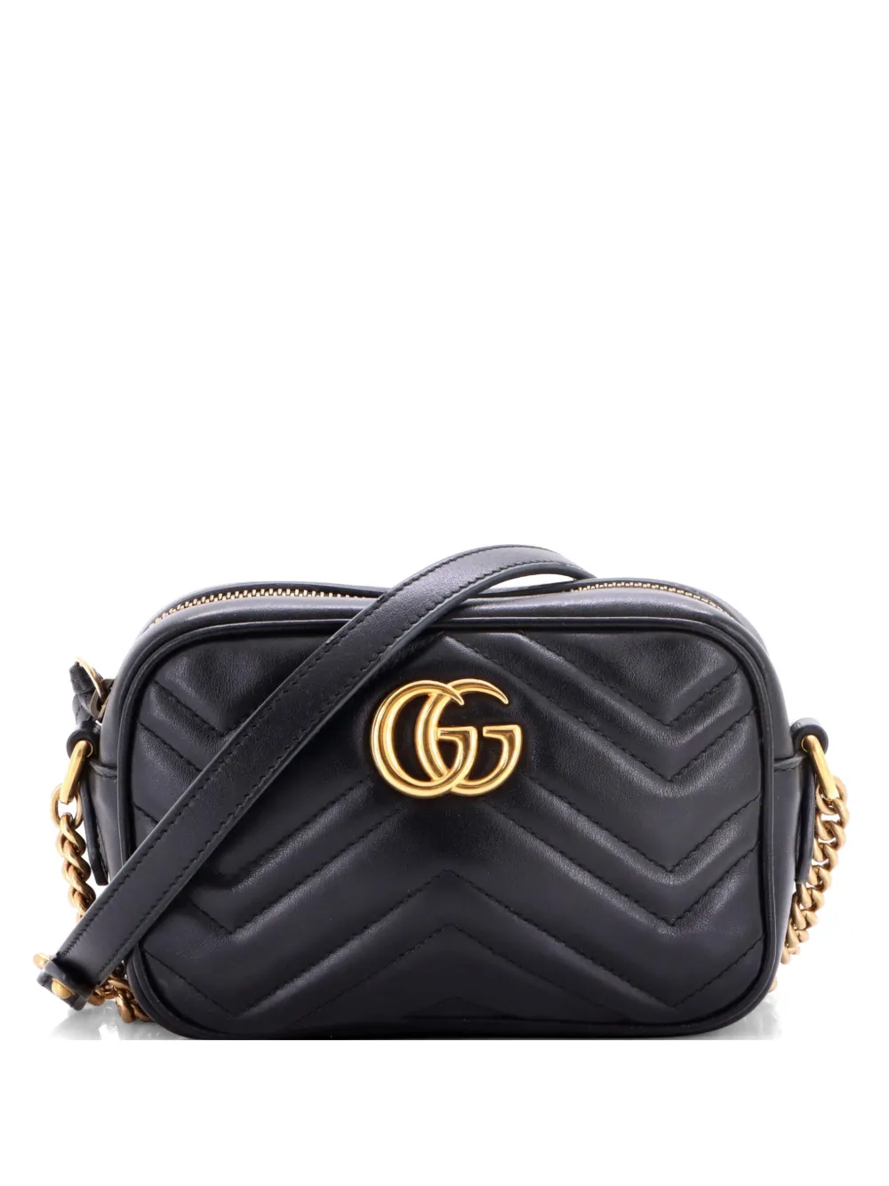 Gucci Pre-Owned GG Marmont Shoulder Bag Matelasse Leather Mini crossbody bag - Nero