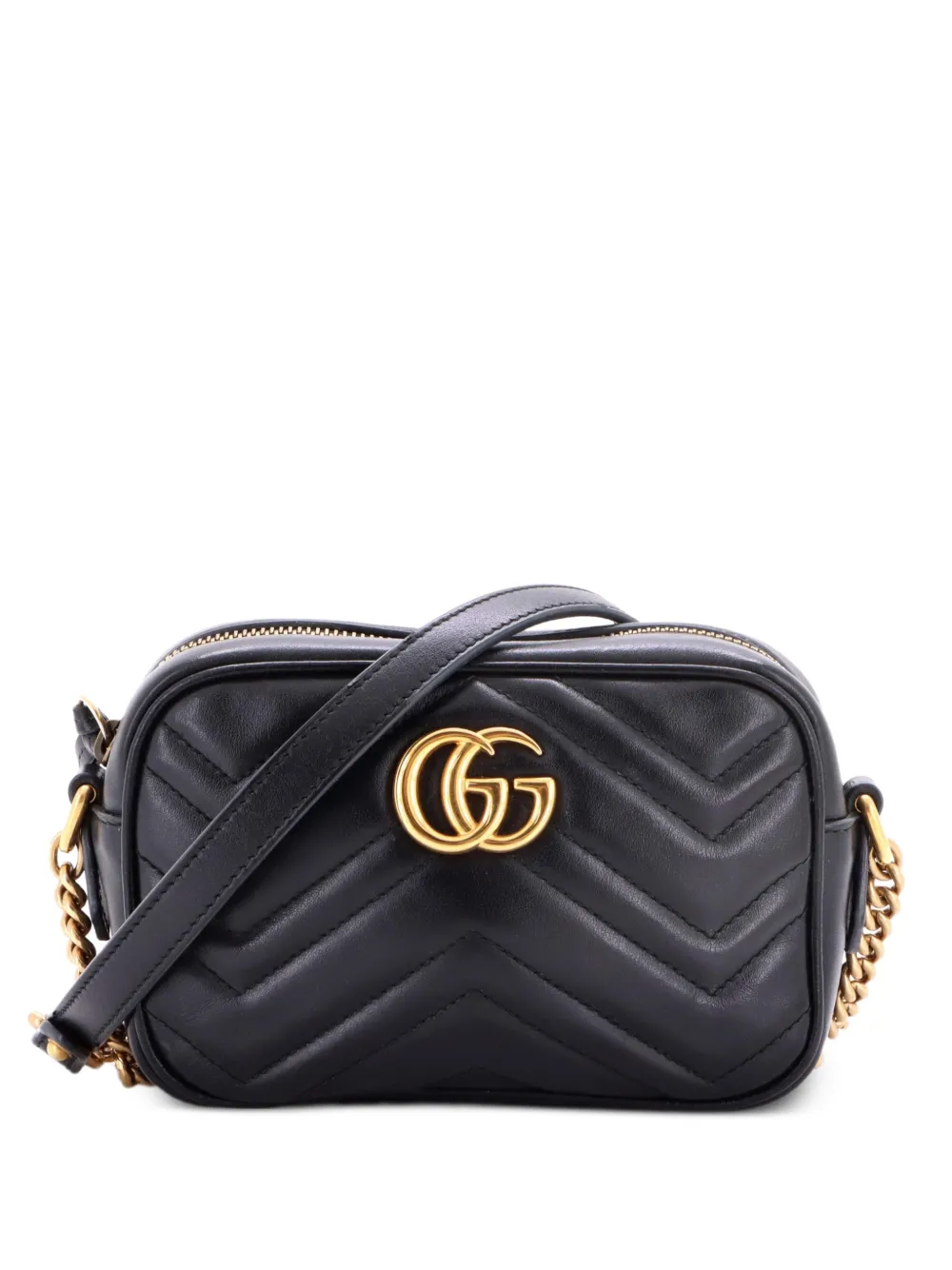 Gucci Pre-Owned GG Marmont Shoulder Bag Matelasse Leather Mini crossbody bag - Nero