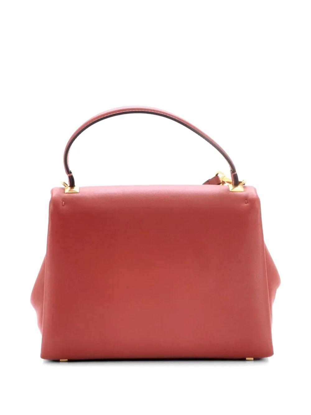  Valentino Garavani Pre-owned Petit Sac Porté épaule One Stud En Cuir à Rabat Et Anse Sur Le Dessus - Marron 