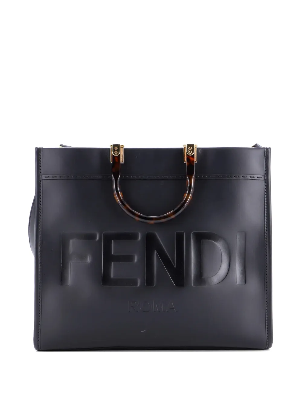 Fendi Pre-Owned Sunshine Shopper Leather Medium tote bag - Nero