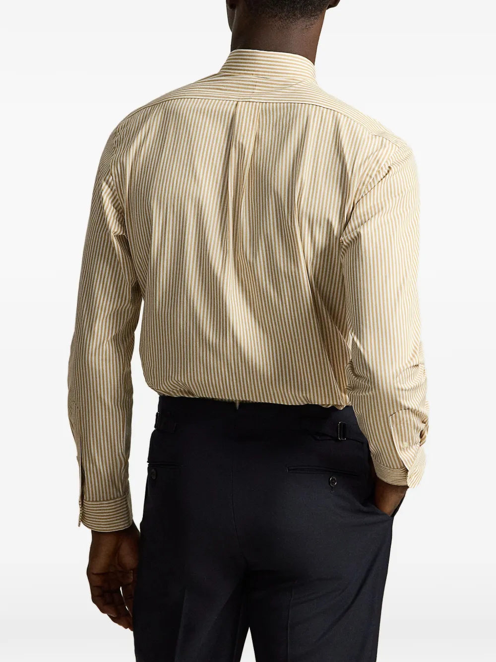 Polo Ralph Lauren Slim-fit gestreept popeline overhemd Beige