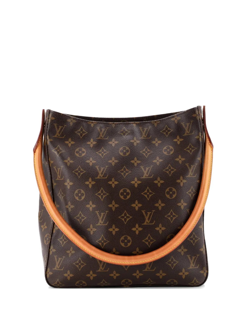 Louis Vuitton Pre-Owned Borsa a spalla Looping GM in tela con monogramma - Marrone