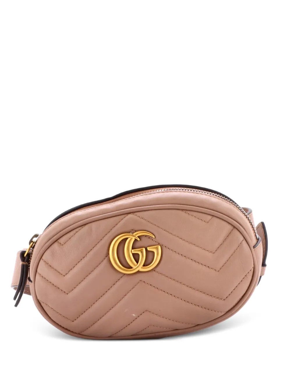 Gucci Pre-Owned GG Marmont Matelasse Leather belt bag - Nude
