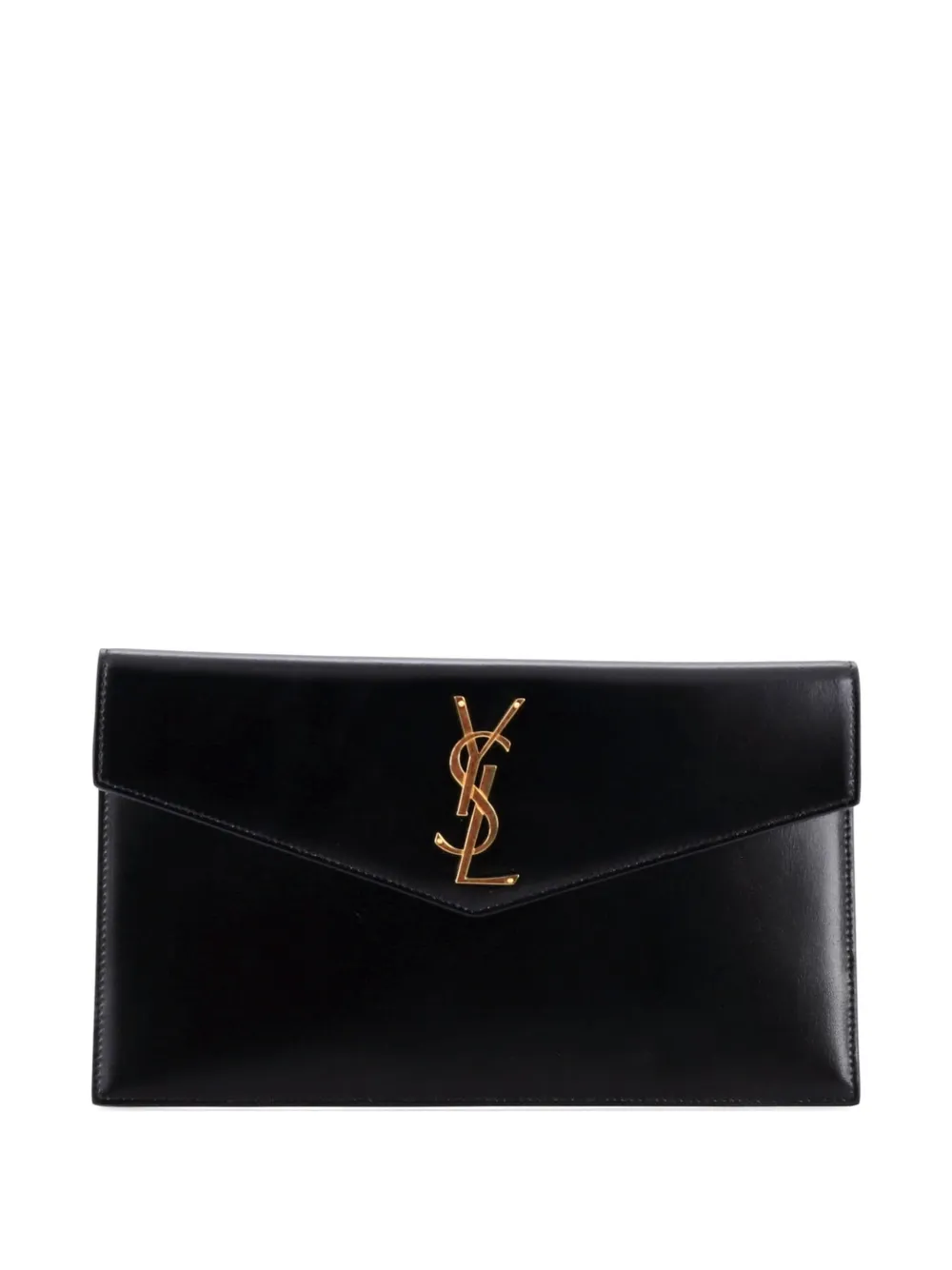 Saint Laurent Pre-Owned Uptown Clutch aus Leder - Schwarz