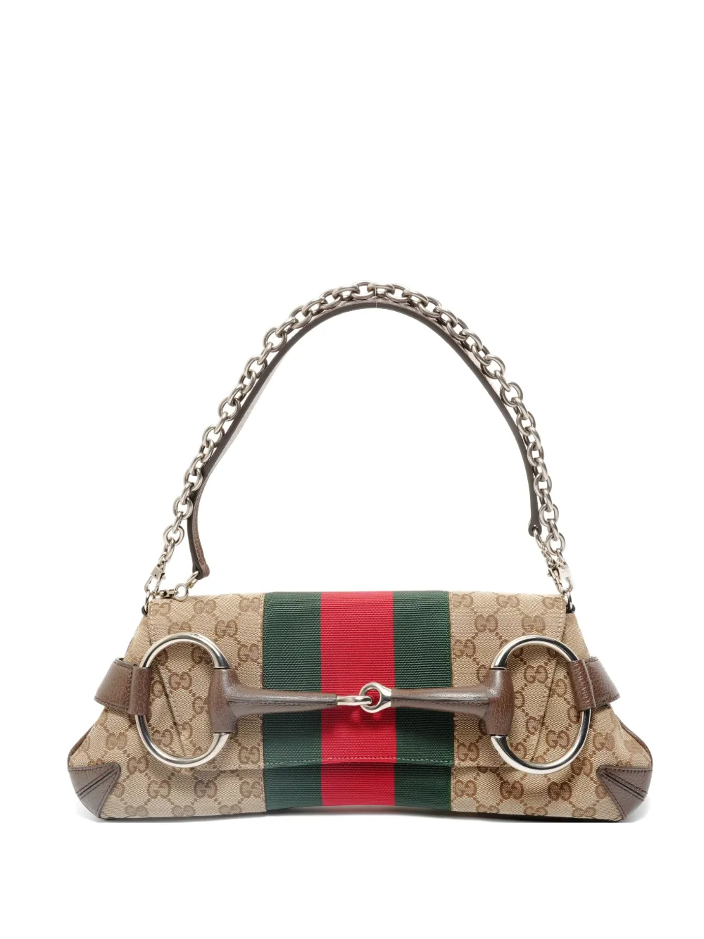 Gucci Pre-Owned 2000-2010 Horsebit Chain bag - Marrone