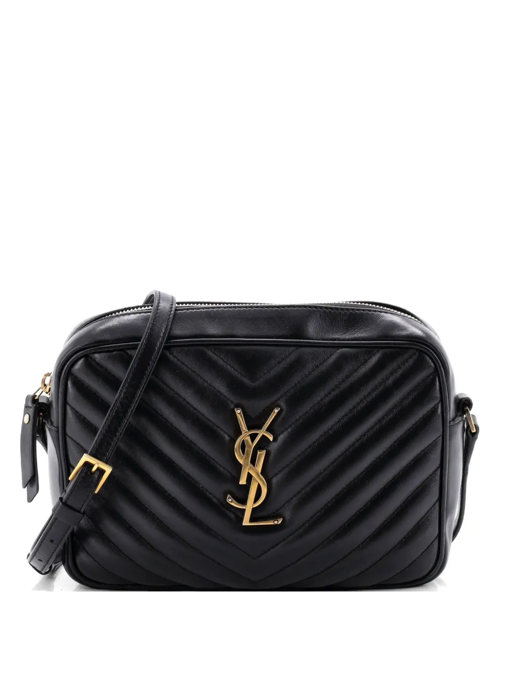 Saint Laurent Pre-Owned Lou Camera Bag Matelasse Chevron Leather Small crossbody bag - Nero