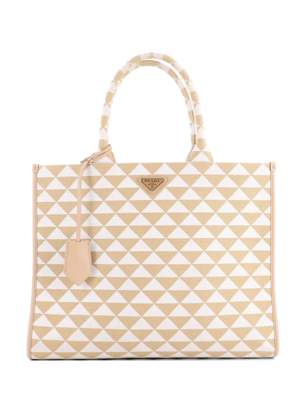 Prada Pre-Owned Borsa tote Symbole Shopper grande in jacquard - Toni neutri