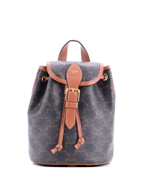 Celine Pre-Owned mochila Folco Triomphe mini de lona revestida