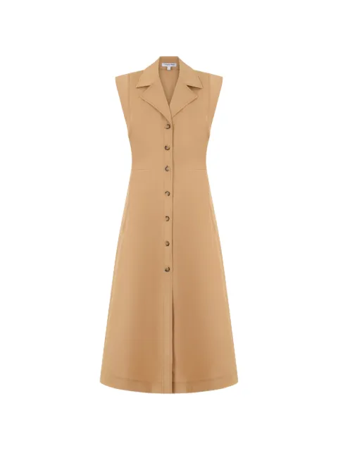 Veronica Beard sleeveless button-down midi dress