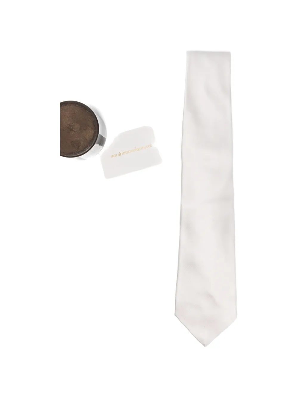 Kiton satin-finish tie - Bianco