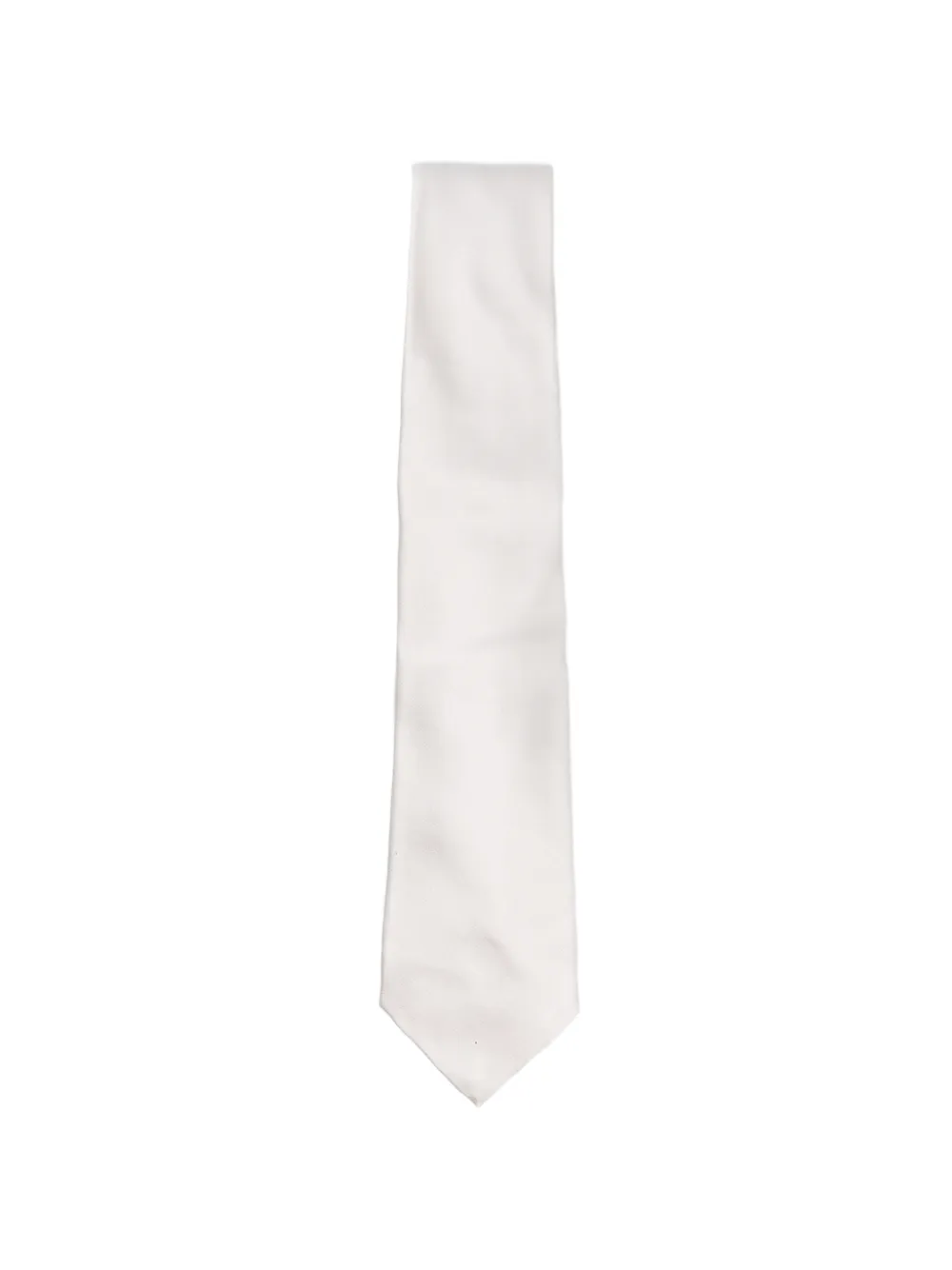 Kiton satin-finish tie - Bianco
