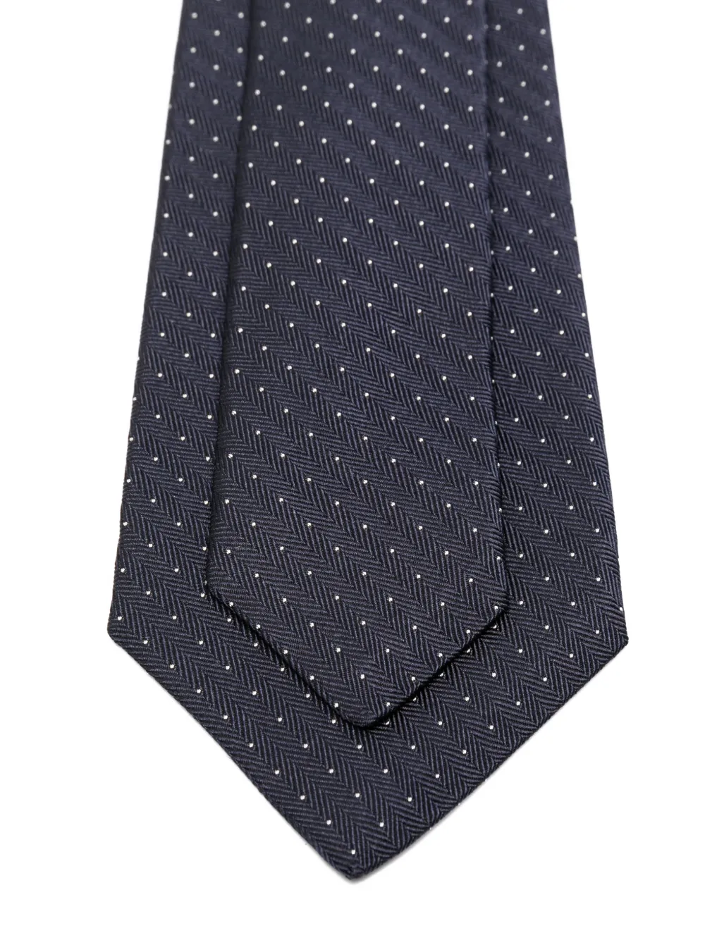 Kiton Stropdas met stippen Blauw