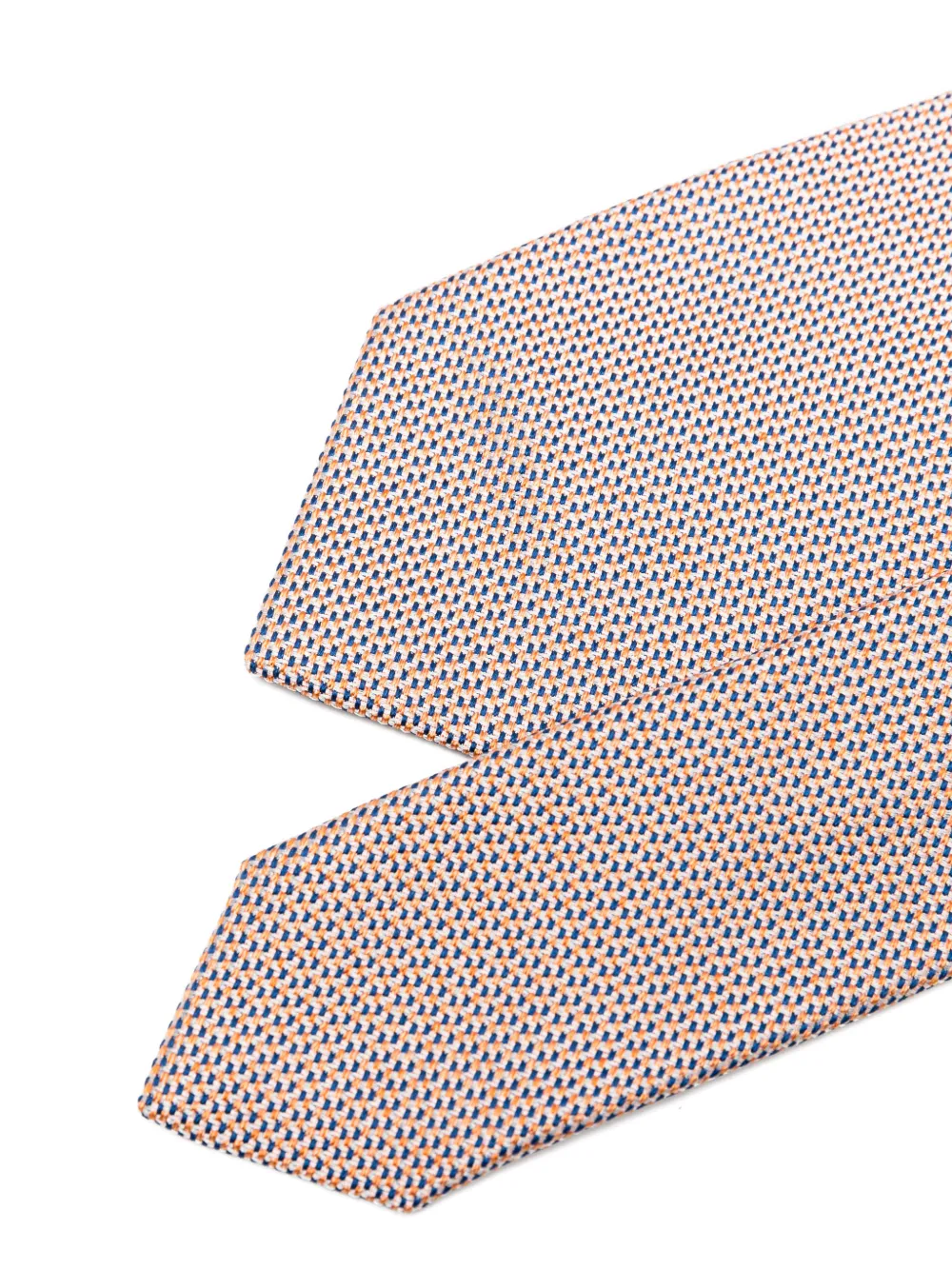Kiton Zijden stropdas met geometrisch patroon Roze