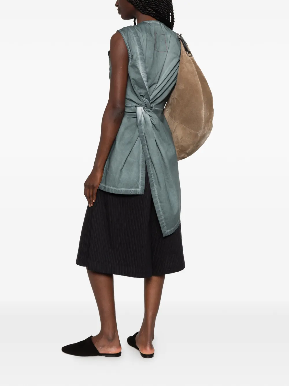 Uma Wang Kirai gilet met gedraaide rug Blauw