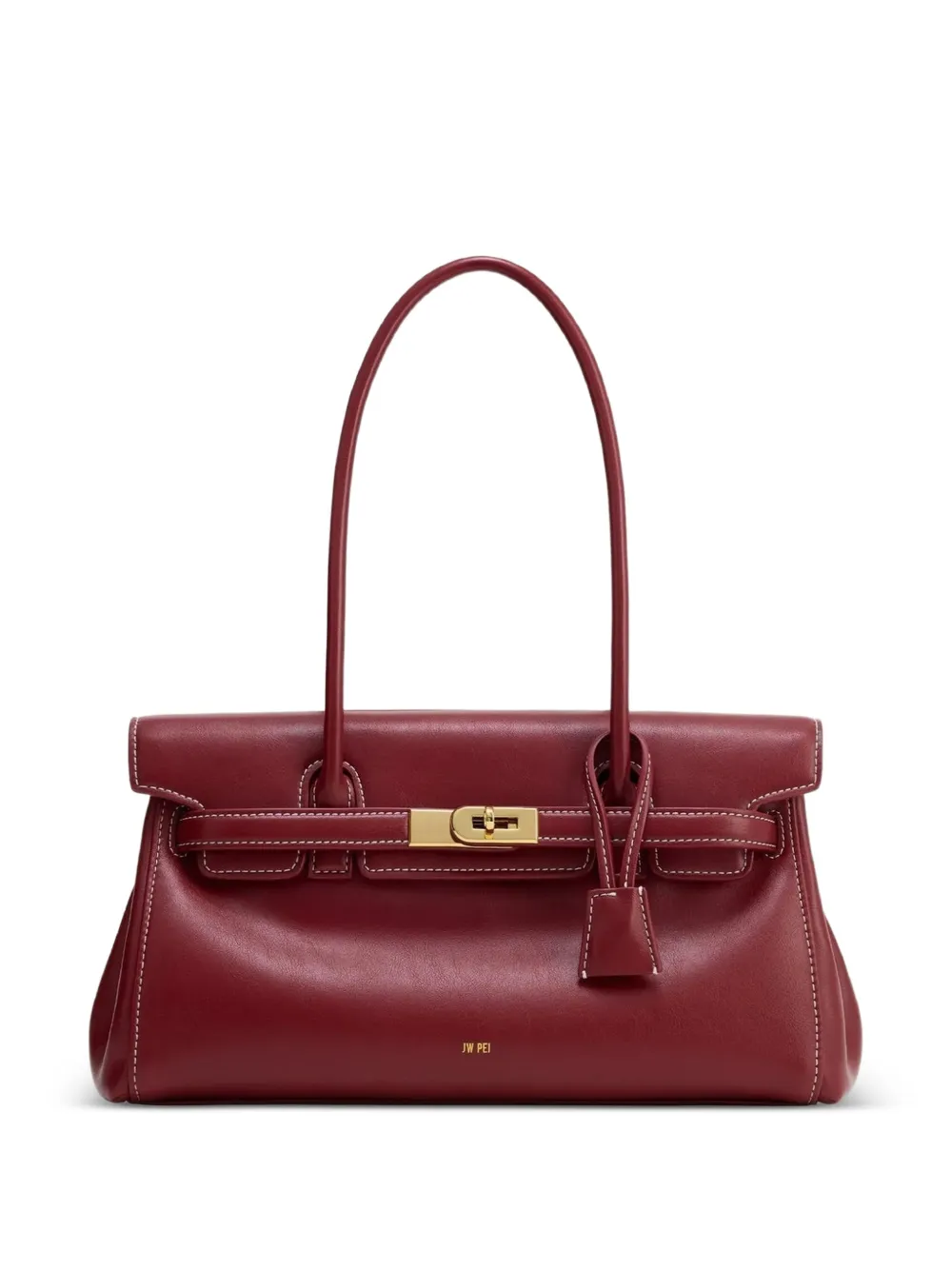 JW Pei Yara contrast-stitch shoulder bag - Rosso