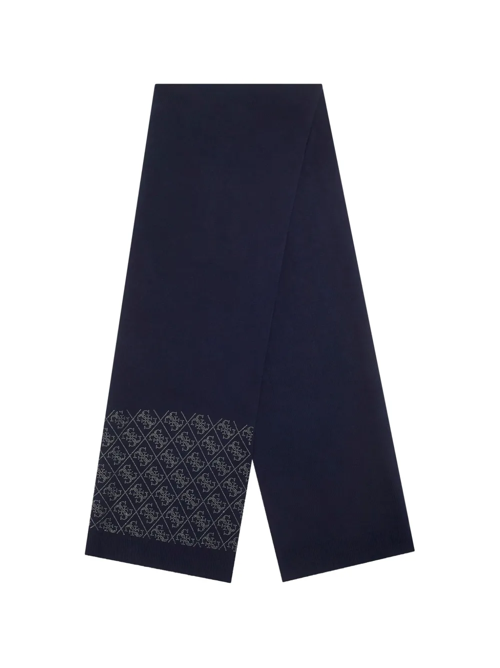 GUESS USA rhinestone-embellished geometric-pattern scarf - Blau