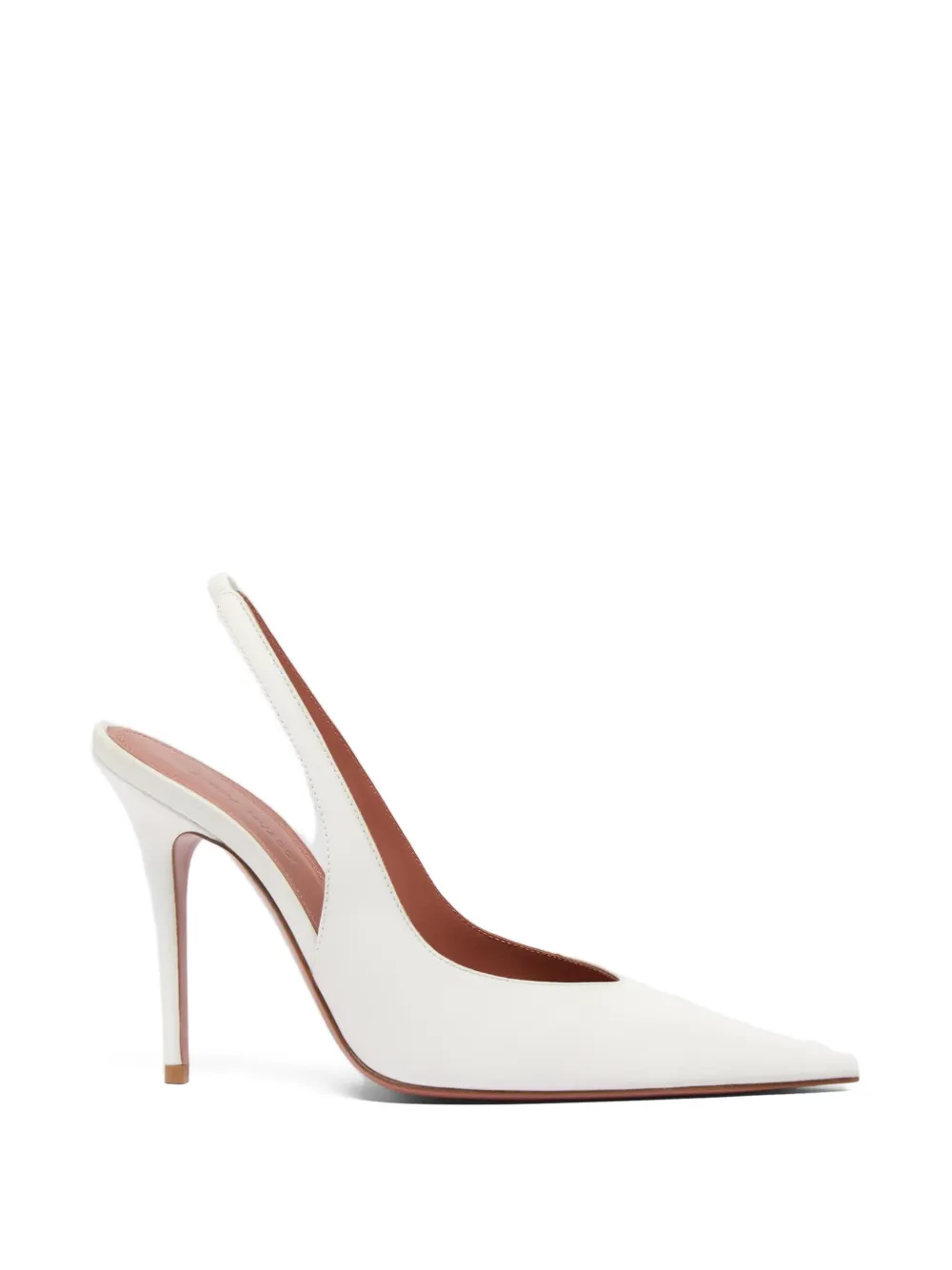 Amina Muaddi Anok slingback sandals Wit