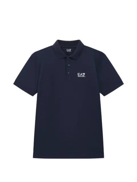Ea7 Emporio Armani playera tipo polo manga corta con logo estampado