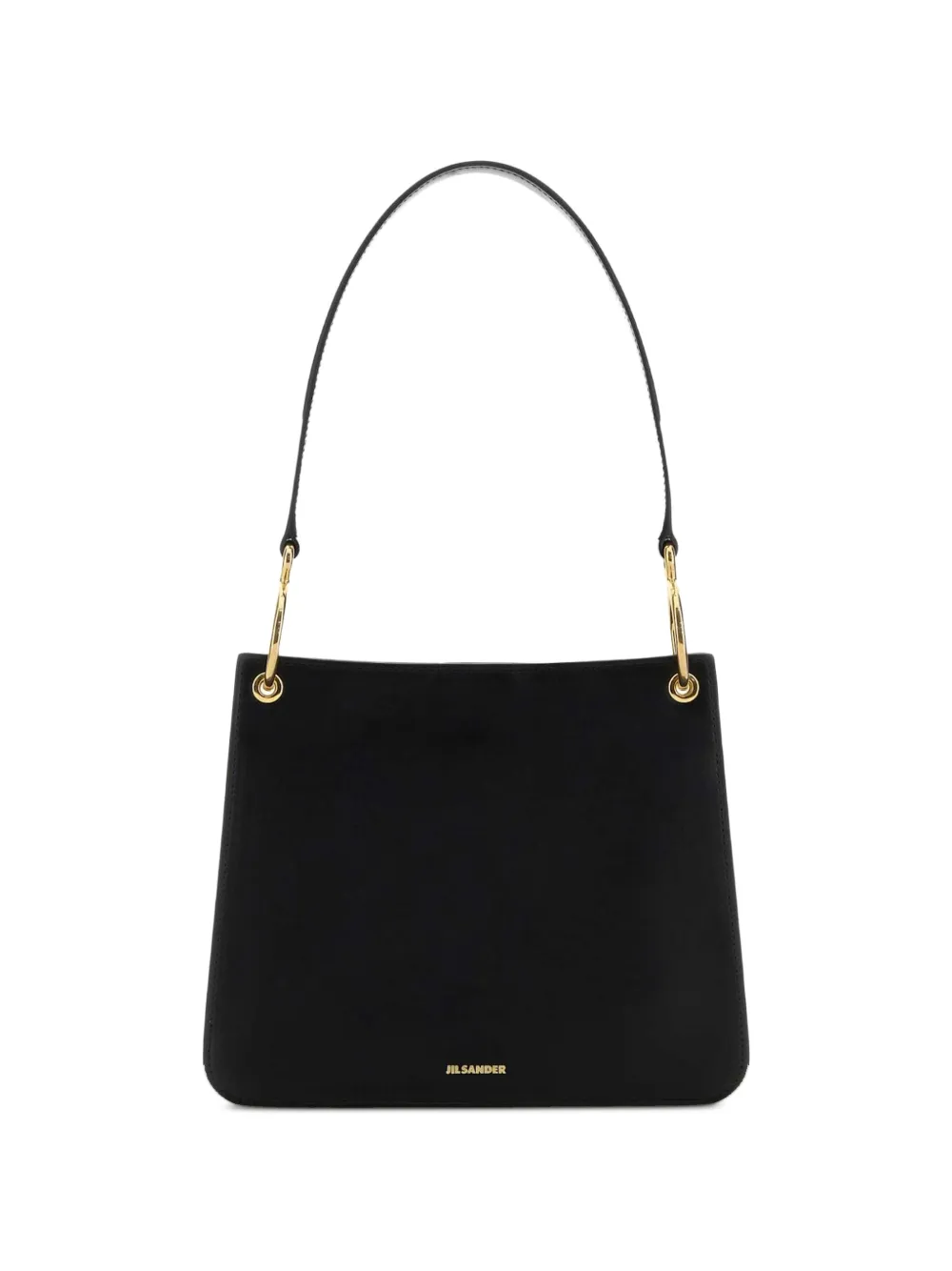 Jil Sander ring-detail shoulder bag - Nero