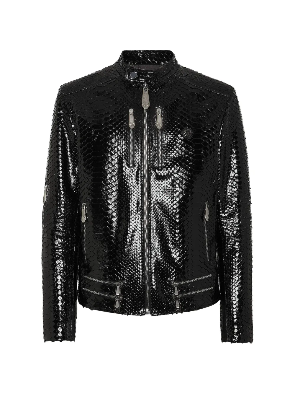Philipp Plein long-sleeve biker jacket - Nero