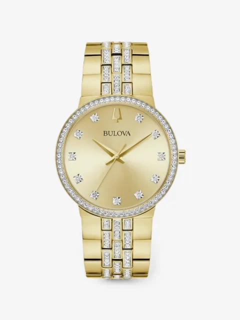 Bulova reloj de 40mm con detalles de cristal