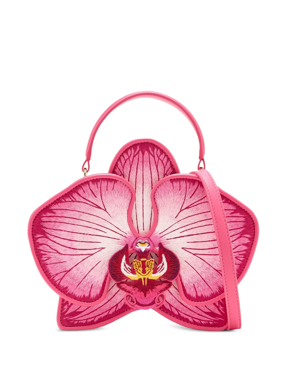 JW Pei Flora orchid-embroidered tote bag - Rosa