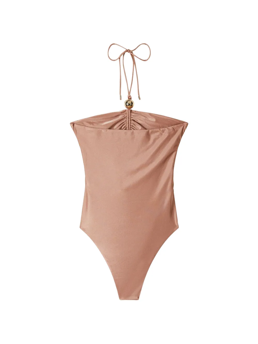 Patrizia Pepe Badpak met ruches Beige