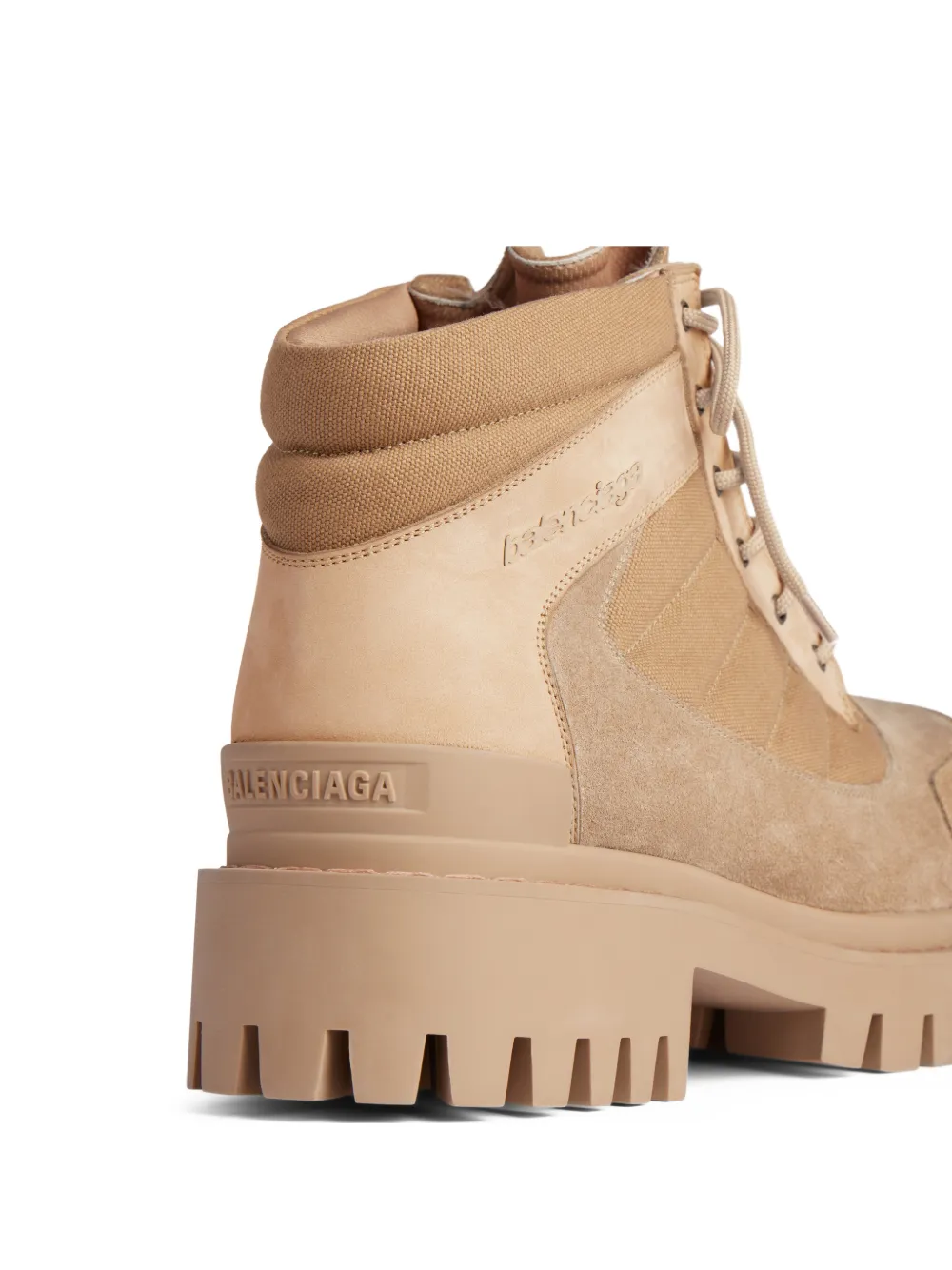 Balenciaga Strike combat boots Beige
