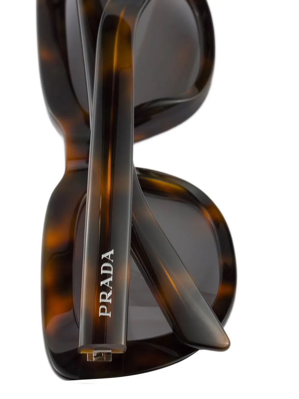 Prada Eyewear Zonnebril met rechthoekig montuur Bruin