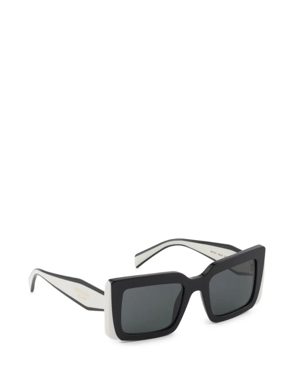 Prada Eyewear Zonnebril met rechthoekig montuur Zwart