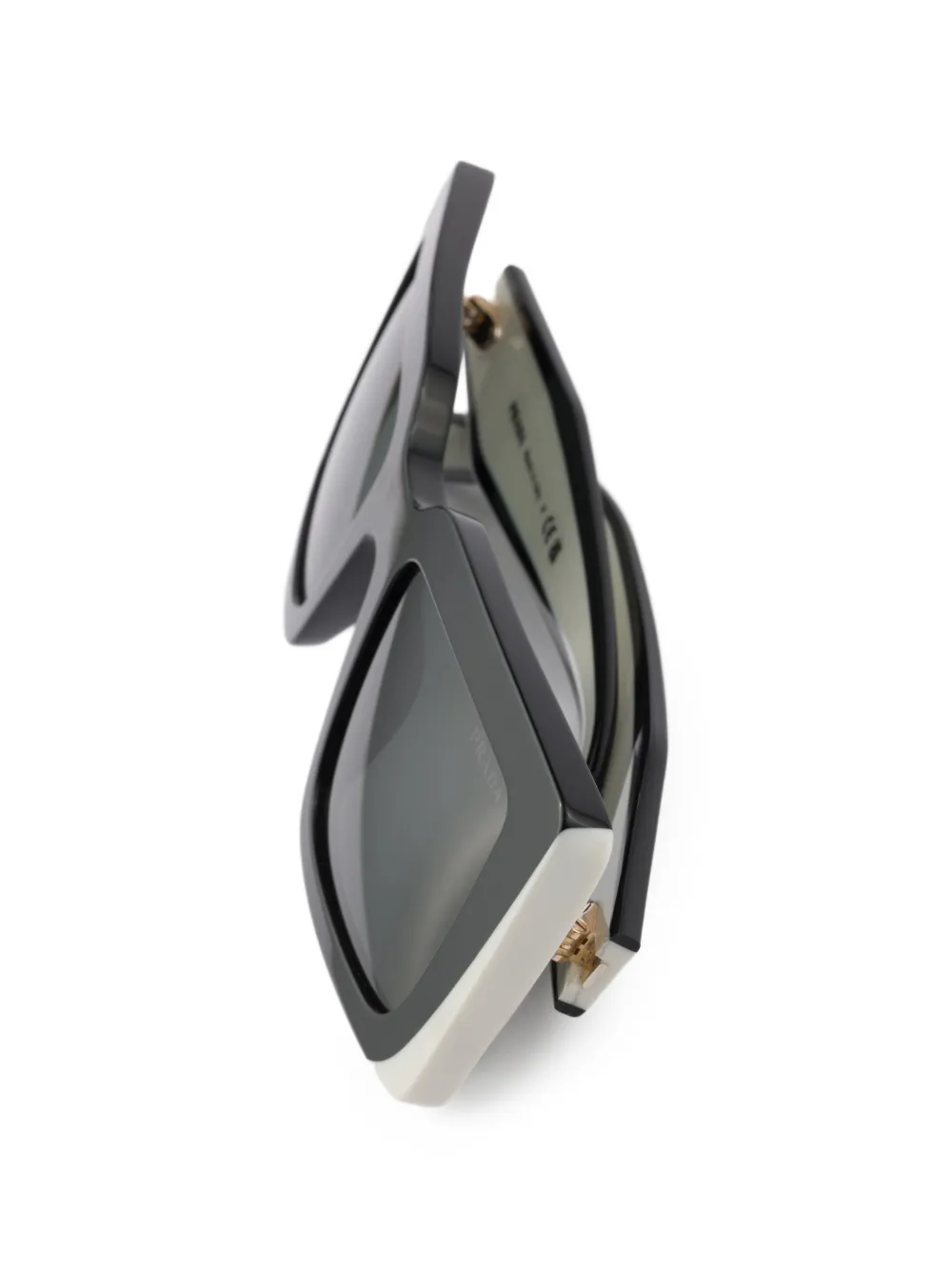 Prada Eyewear Zonnebril met rechthoekig montuur Zwart